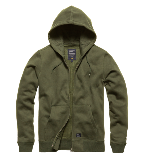 Vintage Industries Redstone felpa con cappuccio, bright olive