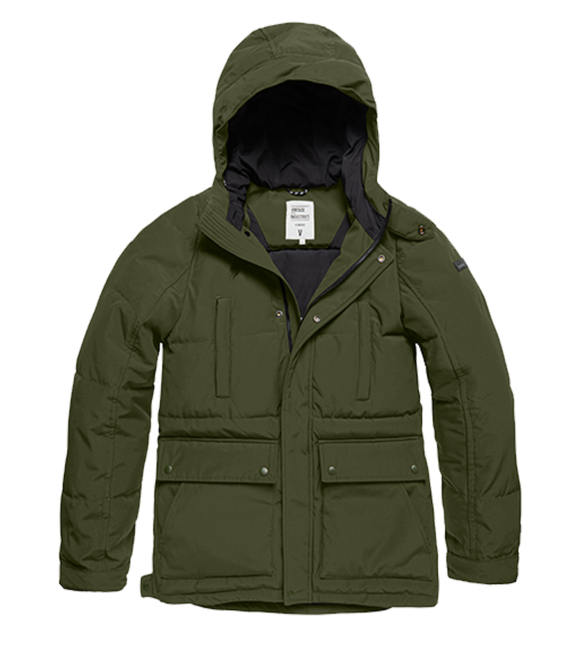 Vintage Industries Milo giacca parka da uomo, drab