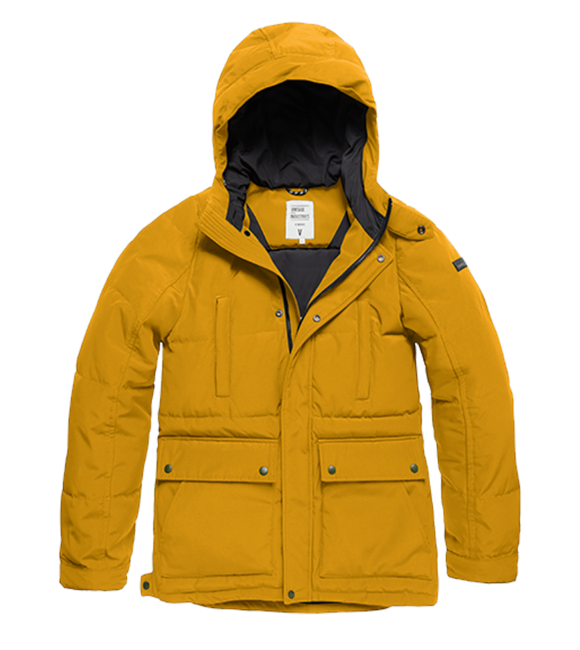 Vintage Industries Milo giacca parka da uomo, gialla