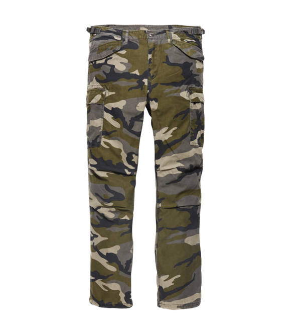 Vintage Industries M65 pantaloni in raso pesante, streetcamo
