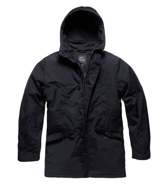 Vintage Industries Parka Archer, nero