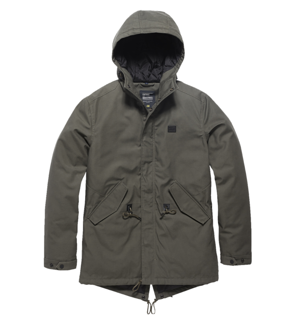 Vintage Industries Wallbrook parka, dark olive