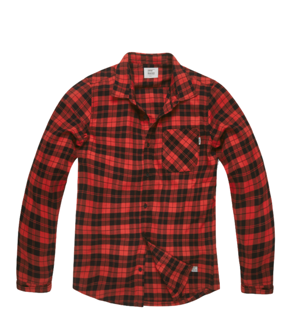 Vintage Industries Riley camicia di flanella, a quadri rossi