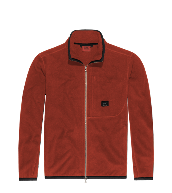 Vintage Industries Rock felpa con cappuccio in pile, mattone