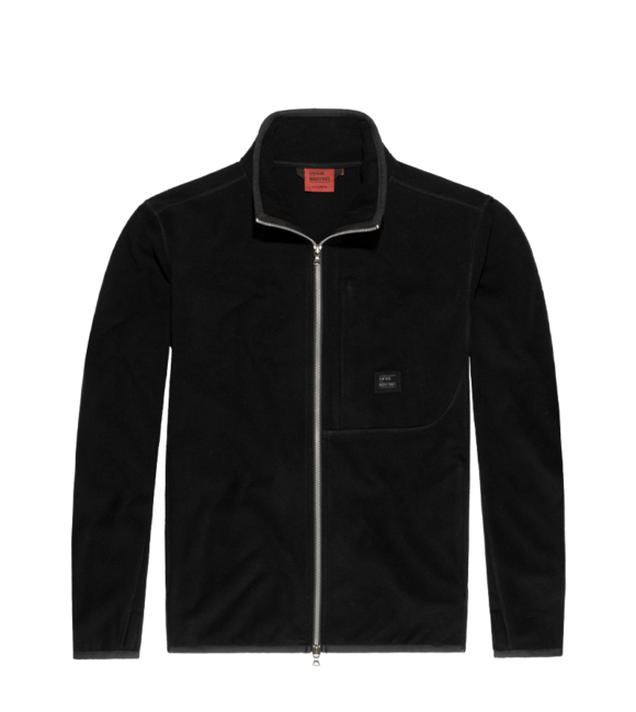 Vintage Industries Rock felpa con cappuccio in pile, nera