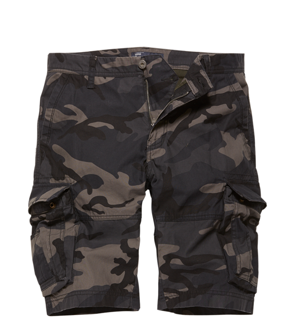 Vintage Industries Pantaloni corti da canottaggio, camo scuro