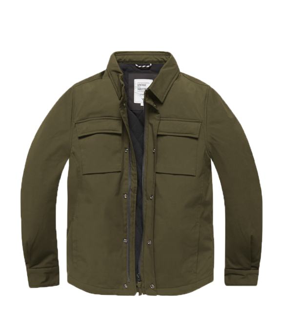 Vintage Industries Wyatt giacca camicia, tortora
