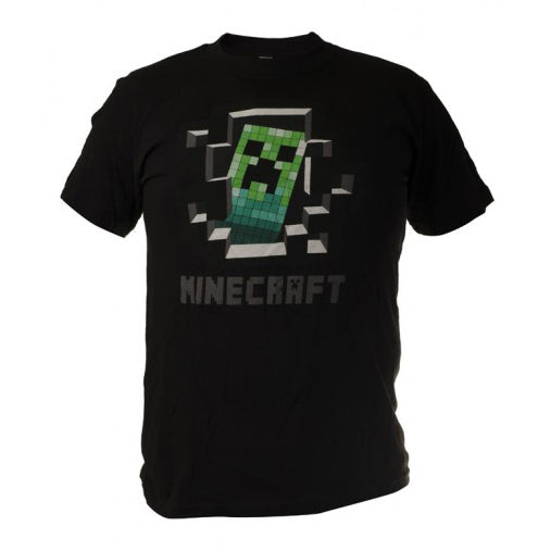O&T Funny maglietta divertente per giocatori di Minecraft, nero