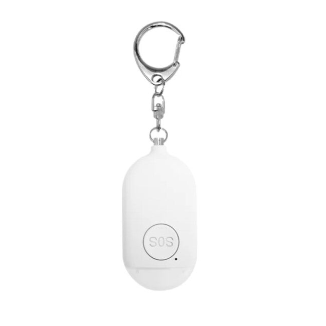W&G SHIELD SOS allarme personale impermeabile con luce LED e pulsante di attivazione, bianco