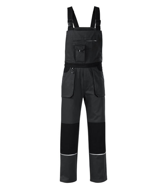 Rimeck Woody pantaloni da lavoro da uomo con bretelle, grigi