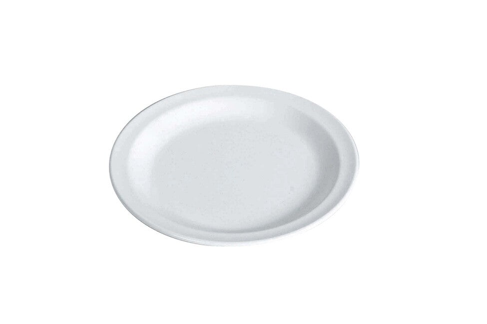 Waca Piatto piano in melamina diametro 23,5 cm, bianco
