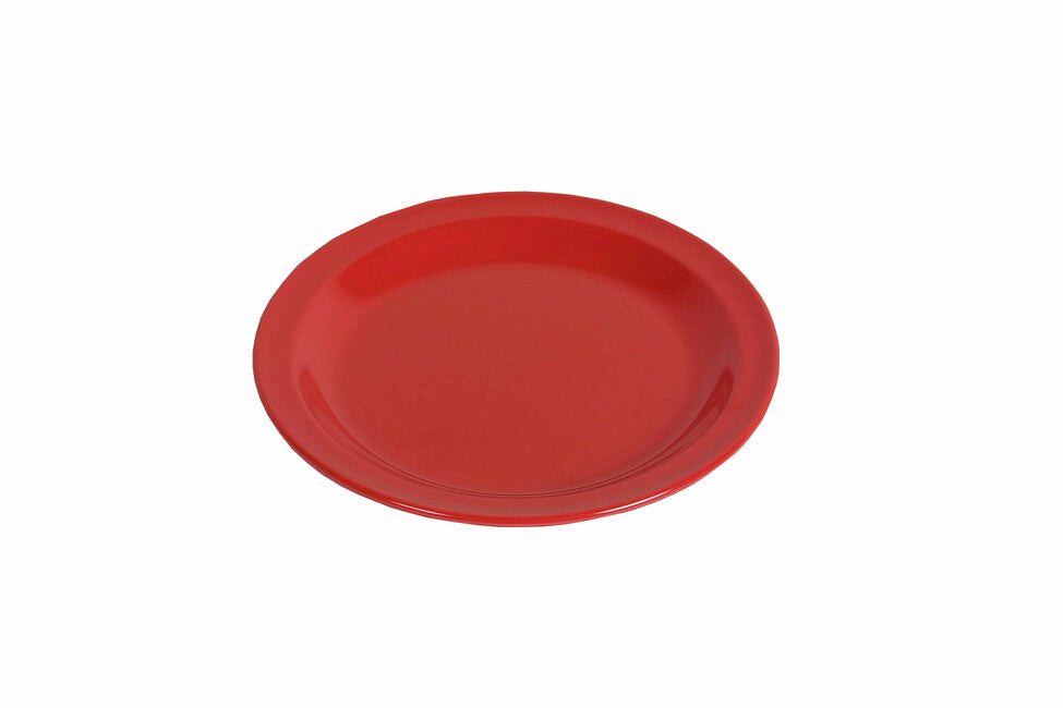 Waca Piatto piano in melamina diametro 23,5 cm, rosso
