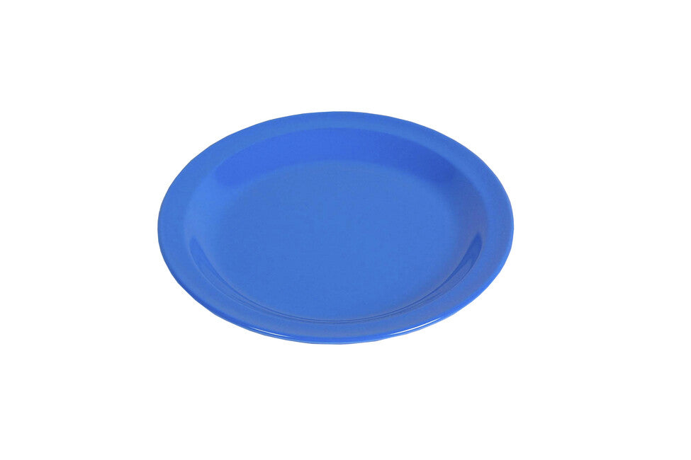 Waca Piatto piano in melamina diametro 23,5 cm, blu