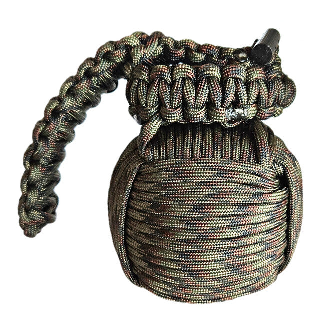 WARAGOD Menel kit di sopravvivenza in paracord, verde mimetico