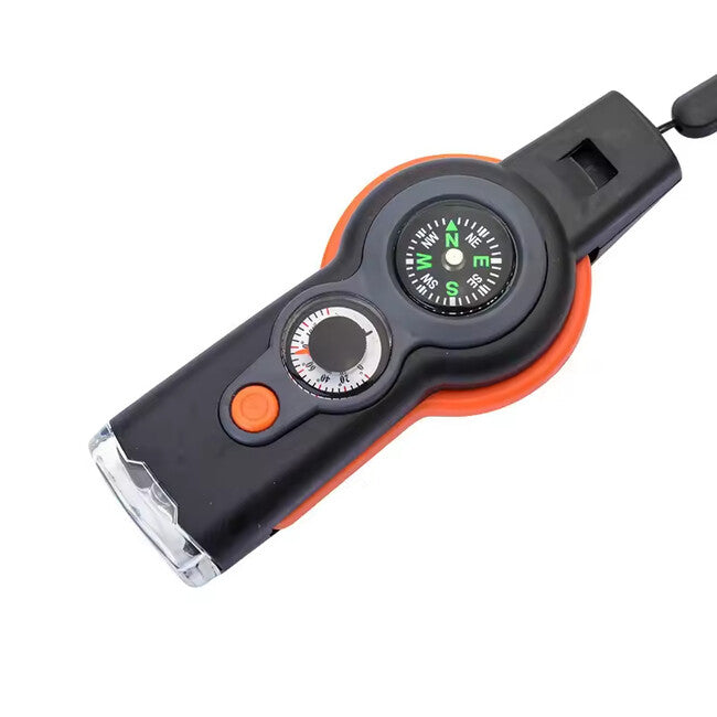 WARAGOD Sonic Fischio d'emergenza multifunzionale 7 in 1, arancione