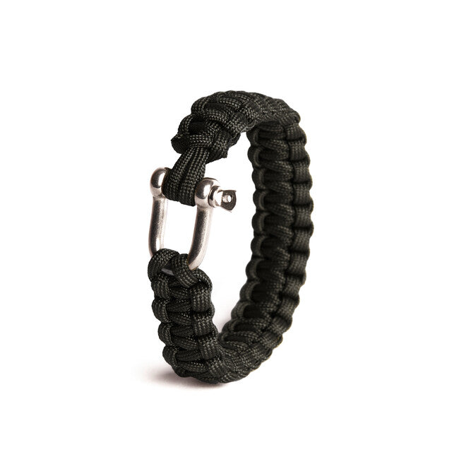 WARAGOD Bazin bracciale con chiusura in metallo, nero
