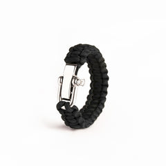 WARAGOD Bracciale Bazin con chiusura regolabile in metallo, nero
