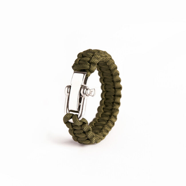 WARAGOD Bracciale Bazin con chiusura regolabile in metallo, verde