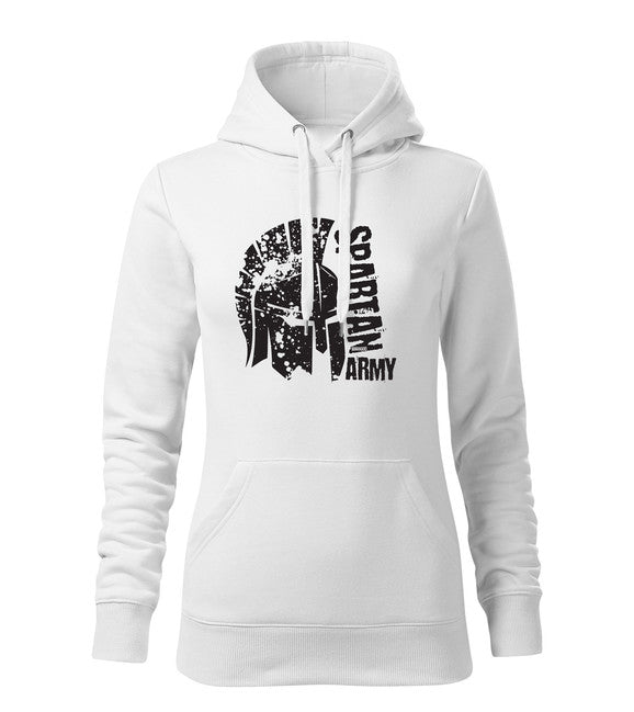 DRAGOWA Leòn felpa con cappuccio donna 320g/m2, bianca