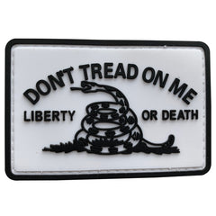 WARAGOD Don't Tread on me applique in pvc, bianco