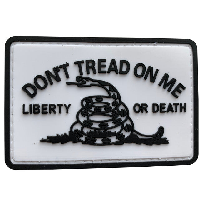 WARAGOD Don't Tread on me applique in pvc, bianco