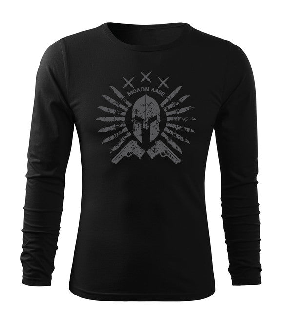 DRAGOWA Ares fit-t t-shirt a maniche lunghe, nero 160g/m2