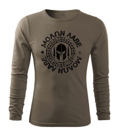 DRAGOWA Fit-T maglietta a maniche lunghe Molon Labe 160 g/m², oliva