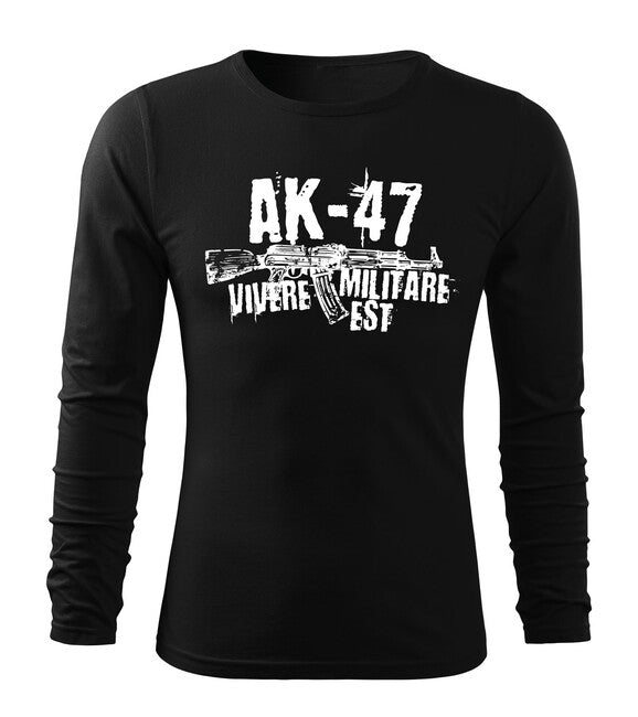 DRAGOWA Seneca AK-47 t-shirt a maniche lunghe 160g/m2, nero