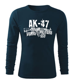 DRAGOWA Fit-T t-shirt a maniche lunghe Seneca AK-47 160 g/m², blu scuro