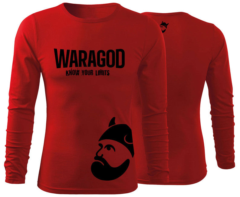 WARAGOD Strongmerch Fit-T maglietta a maniche lunghe, rosso 160g/m2