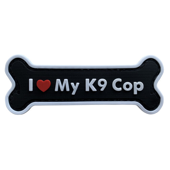 WARAGOD I love my K9 Cop pvc patch, nero