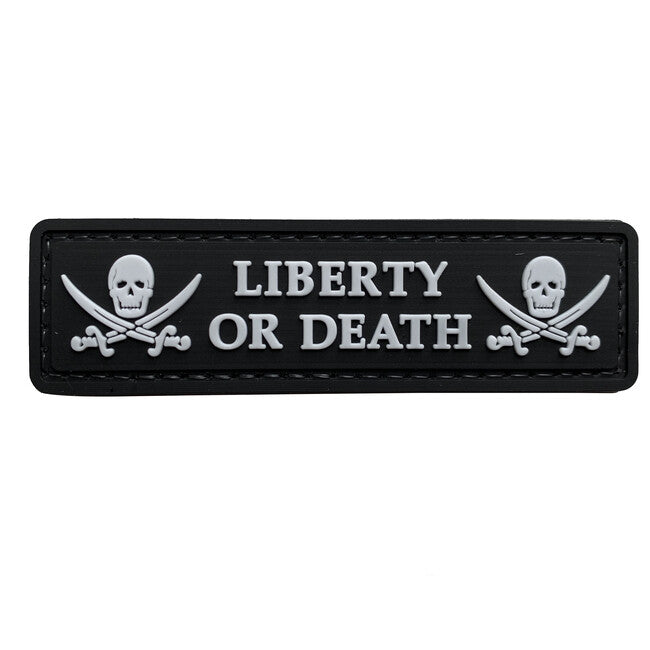 WARAGOD Libertá o morte toppa in pvc, bianco e nero