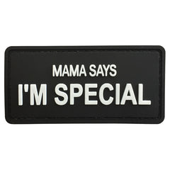 WARAGOD Mamma dice applique in PVC, bianco e nero