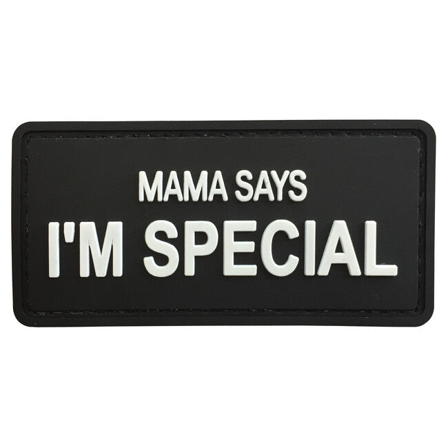 WARAGOD Mamma dice applique in PVC, bianco e nero