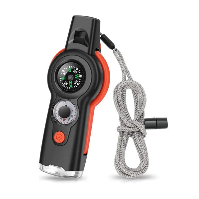 WARAGOD Sonic Fischio d'emergenza multifunzionale 7 in 1, arancione