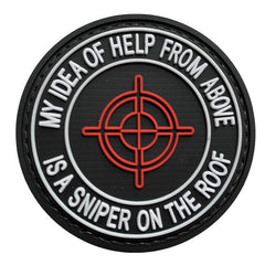 WARAGOD La mia idea di aiuto patch in pvc, nero e rosso