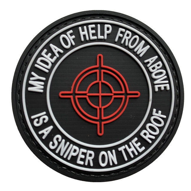 WARAGOD La mia idea di aiuto patch in pvc, nero e rosso