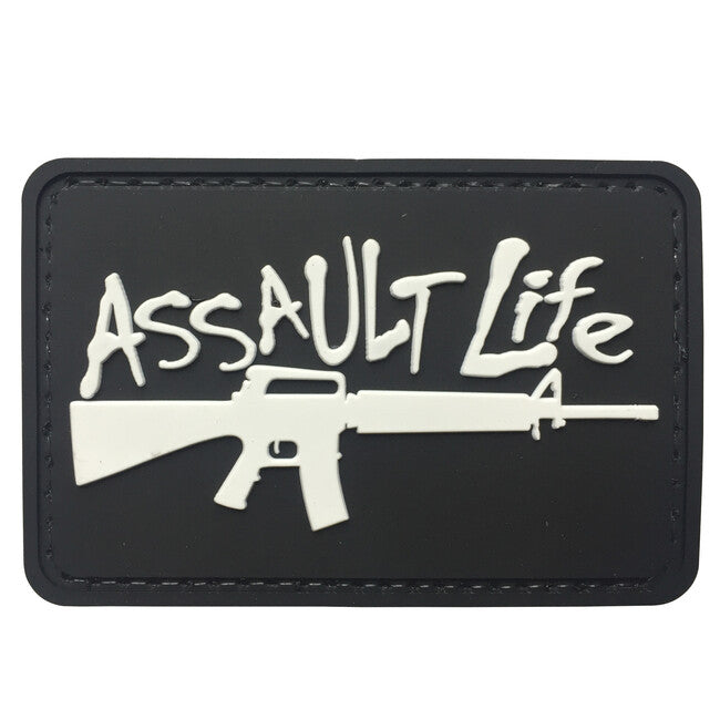 WARAGOD 3D Assault Life toppa nero 7,5x5cm