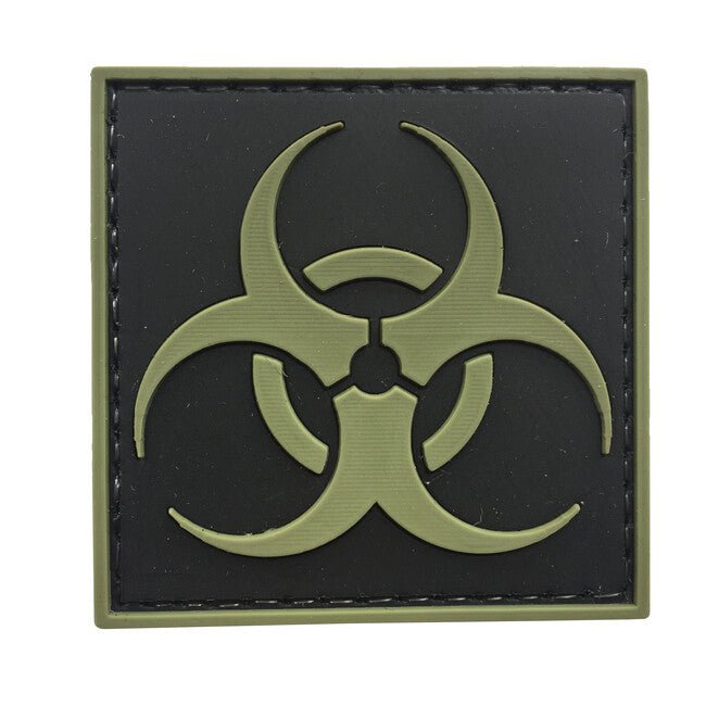 WARAGOD Toppa 3D Biohazard Quadrato nero 5x5cm