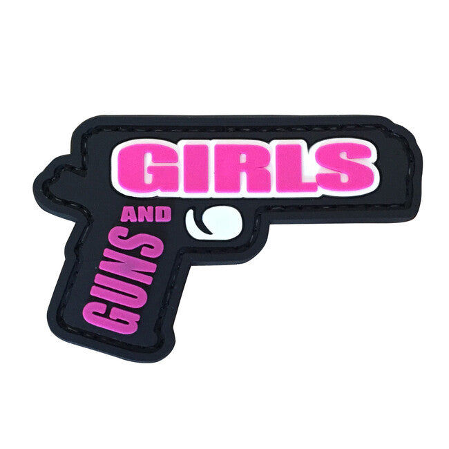 WARAGOD Pistole e ragazze 3D applique 7x5cm
