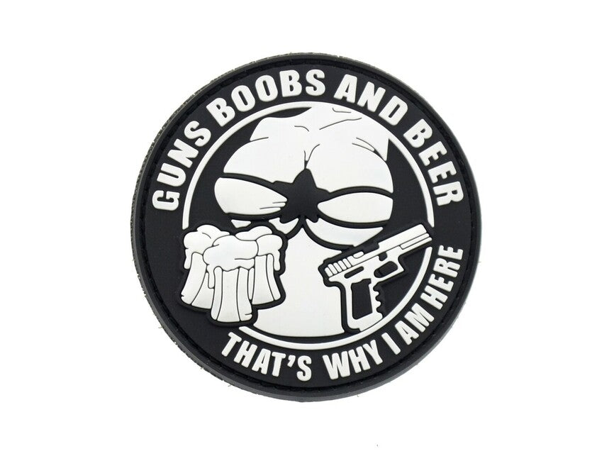 WARAGOD Patch 3D Guns Tette e birra, ecco perché sono qui 6cm
