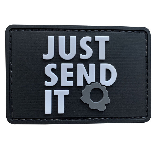 WARAGOD Just Send it toppa 3d nero 7,5x5cm