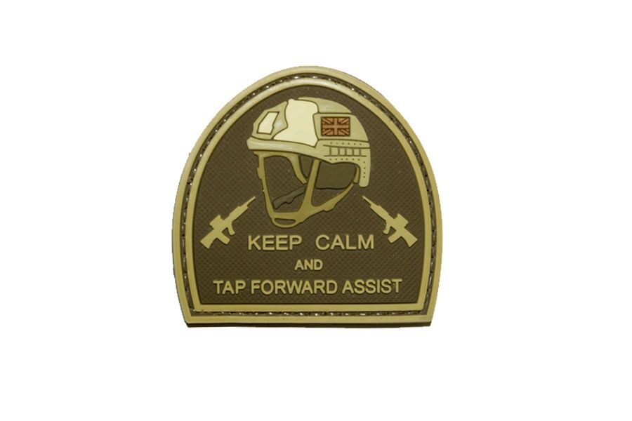 WARAGOD Toppa 3d keep calm and tap forward assist intagliato 5cm, coyote