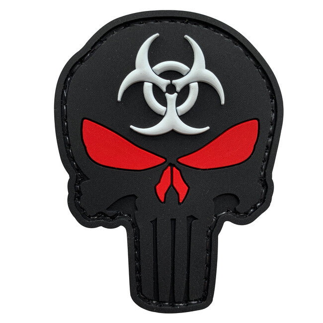 WARAGOD Punisher toppa 3d biohazard 7,5x5,6 cm