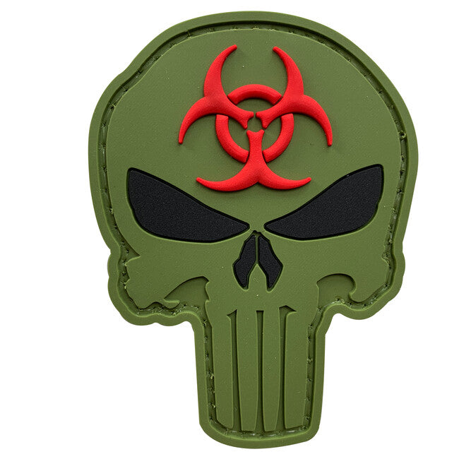 WARAGOD Punisher toppa 3d biohazard og 7,5x5,6cm