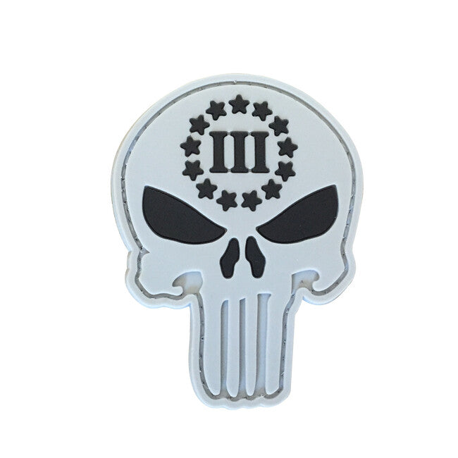 WARAGOD Punisher three Percenter toppa 3d 6,8x5,2cm