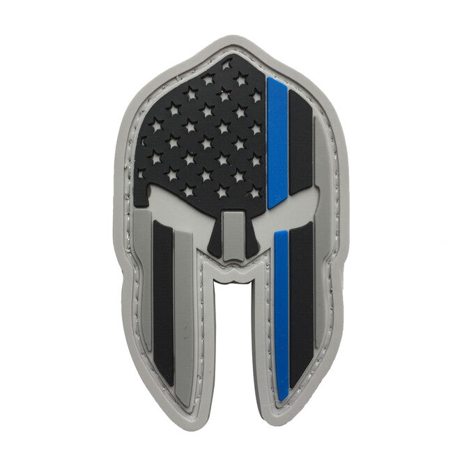 WARAGOD US Spartan Helmet toppa 3d linea blu 7x4.2cm