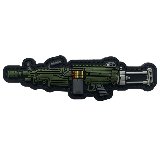 WARAGOD M249 3D GUN toppa 11x3.2cm