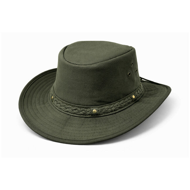 WARAGOD Olvin cappello cerato impermeabile con protezione UPF 50+, verde oliva