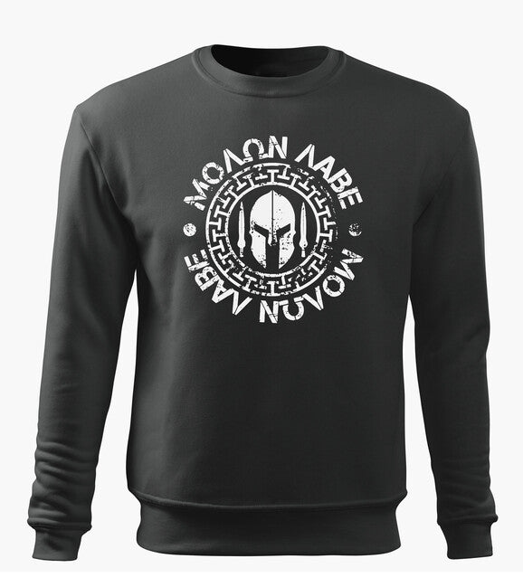 DRAGOWA Molon Labe felpa grigio 300g/m2
